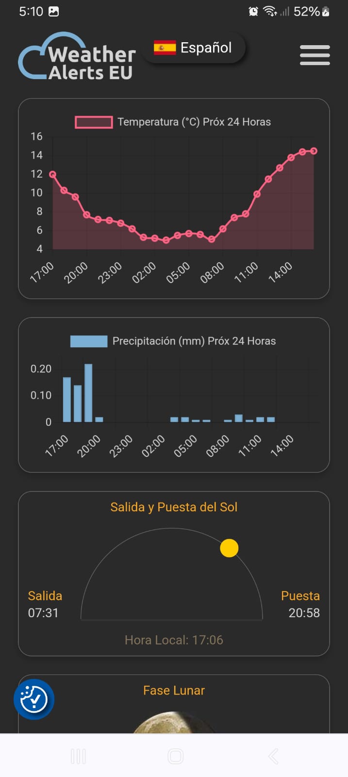 Weather alerts app - alert details screen